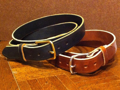 Two custom leather Everyday Belts